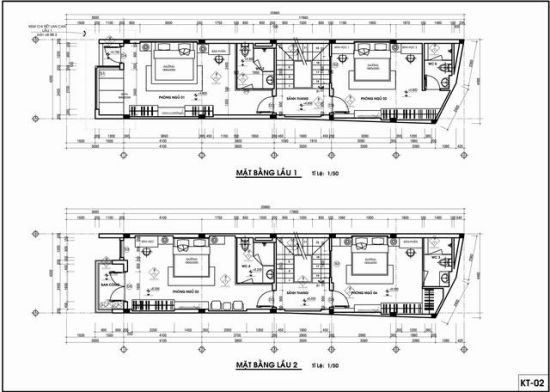 Mẫu thiết kế nhà ống đẹp 3 tầng 1 tum 4m