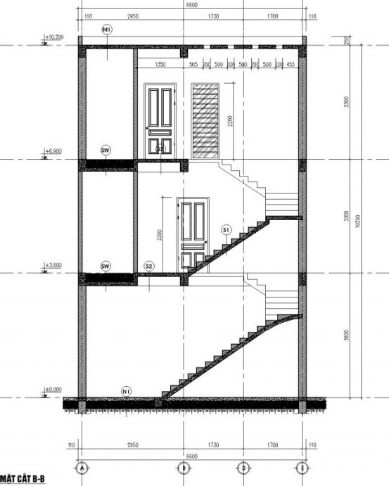 Mẫu thiết kế nhà phố 3 tầng diện tích 5x14m hiện đại