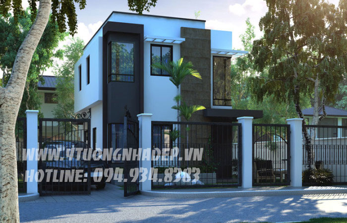 Bản vẽ thiết kế nhà 2 tầng 100m2