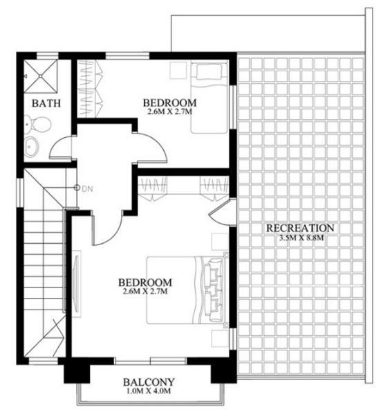 Thiết kế nhà 8x8m