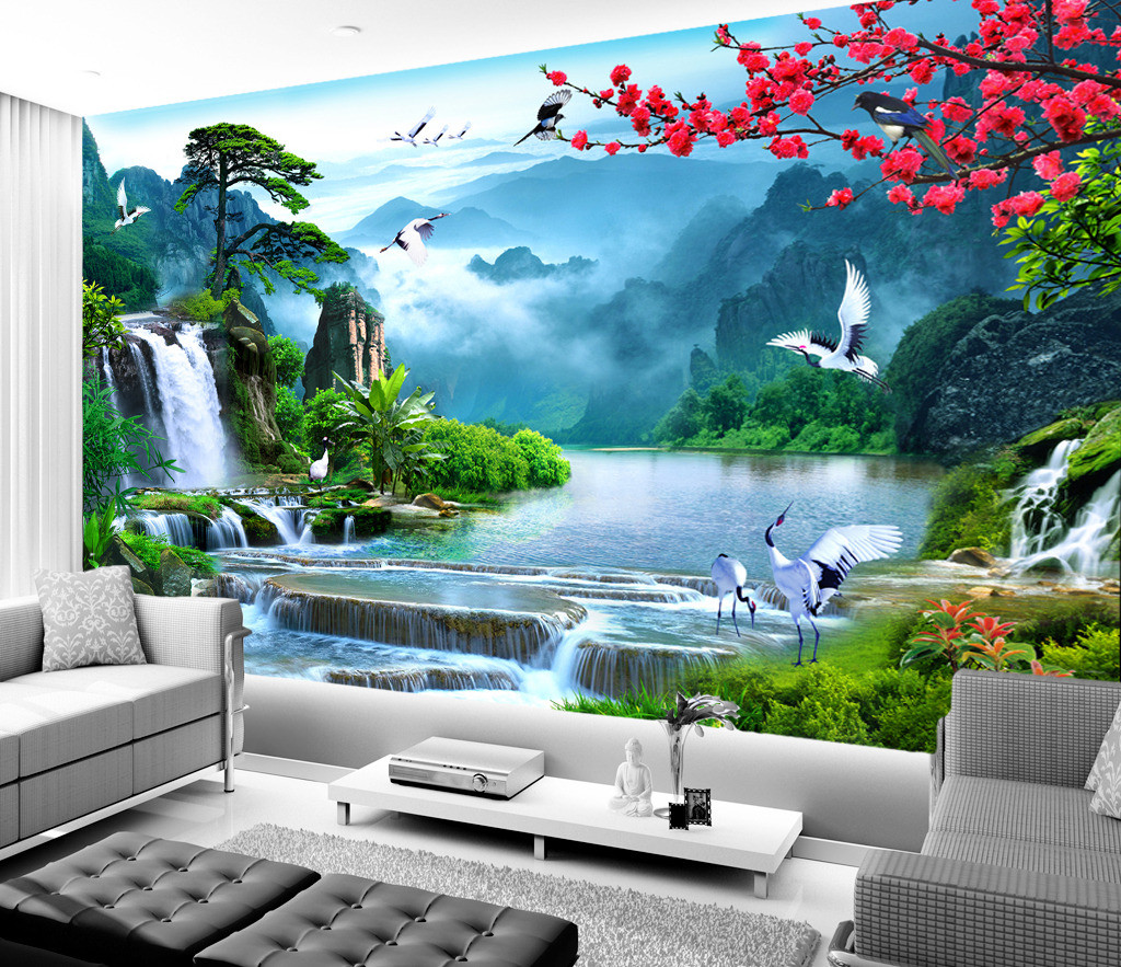 Tranh gạch 3d phong cảnh ốp tường trang trí phòng khách phòng ngủ giá rẻ